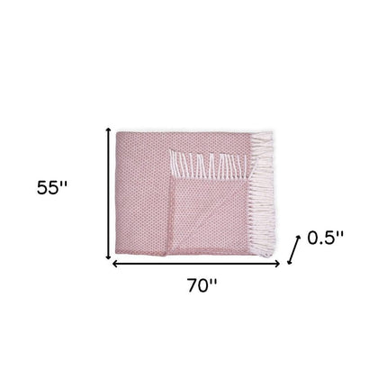 Soft Dusty Rose Links Pattern Throw Blanket HomeRoots