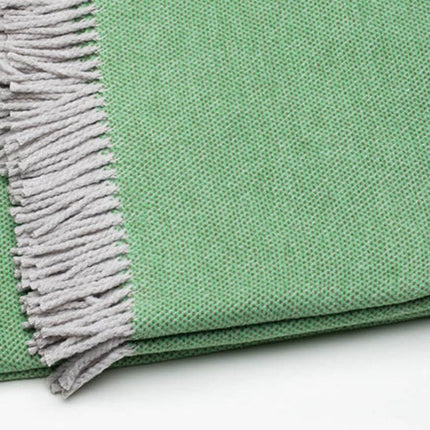 Forest Green Mini Dot Fringed Throw Blanket HomeRoots