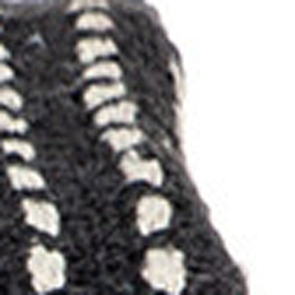 52" X 67" Black and White Woven Cotton Striped Throw Blanket with Tassels HomeRoots