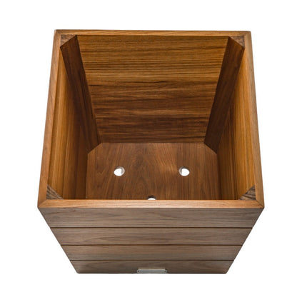 12" Brown Wood Indoor Outdoor Square Planter Box HomeRoots