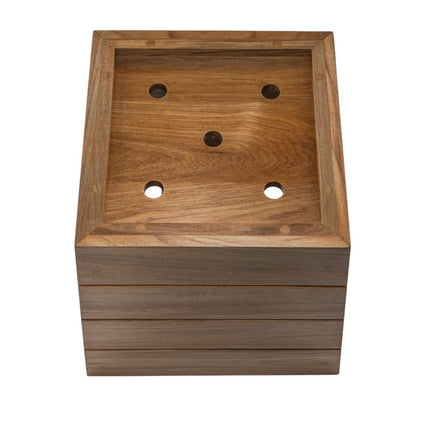 12" Brown Wood Indoor Outdoor Square Planter Box HomeRoots