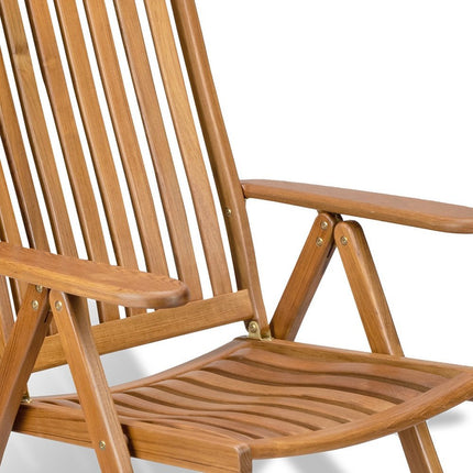 27" Brown Solid Wood Indoor Outdoor Arm Chair HomeRoots
