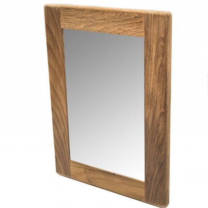 15" Brown Solid Wood Framed Accent Mirror HomeRoots