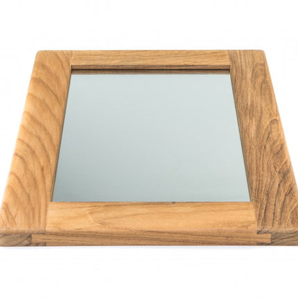 15" Brown Solid Wood Framed Accent Mirror HomeRoots