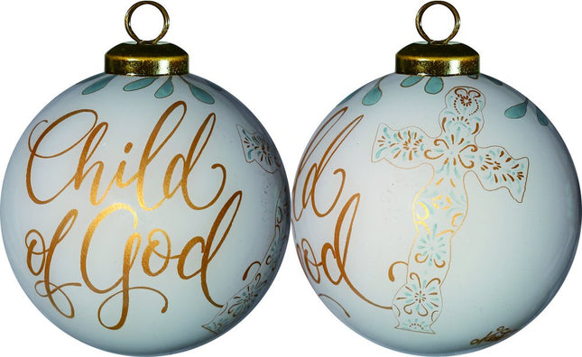 Yellow And White Glass Ball Ornament HomeRoots