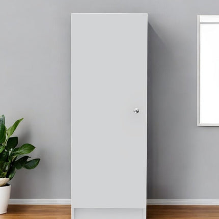 47" White Wood Pantry Or Storage Closet HomeRoots