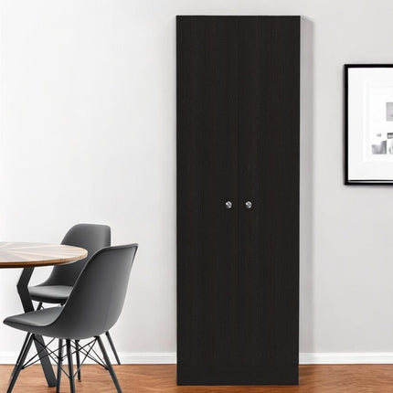 71" Black Wood Pantry Or Storage Closet HomeRoots