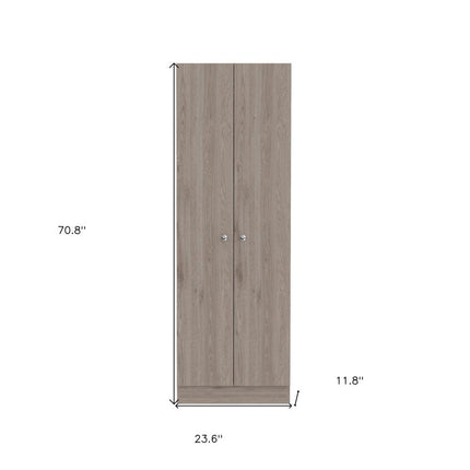 71" Light Gray Wood Pantry Or Storage Closet HomeRoots