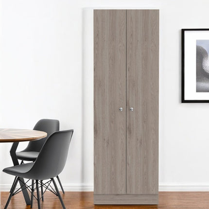 71" Light Gray Wood Pantry Or Storage Closet HomeRoots