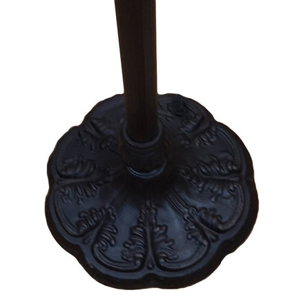 62" Brown Torchiere Floor Lamp With White Tiffany Style Glass Dome Shade HomeRoots