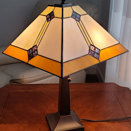 21" Dark Brown Metal Two Light Candlestick Table Lamp With Beige Shade HomeRoots