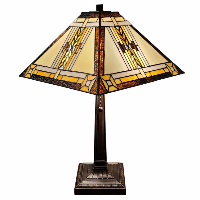 22" Dark Brown Metal Two Light Candlestick Table Lamp With Beige Shade HomeRoots