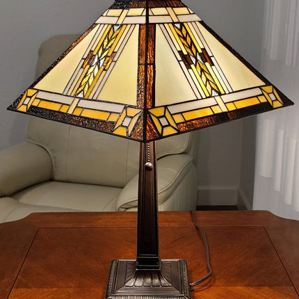 22" Dark Brown Metal Two Light Candlestick Table Lamp With Beige Shade HomeRoots