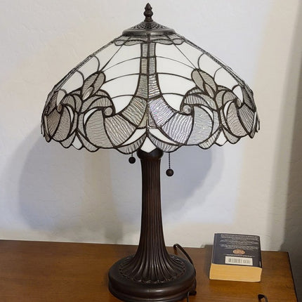 24" Dark Brown Metal Two Light Candlestick Table Lamp With Dark Brown Shade HomeRoots