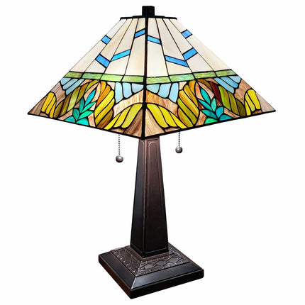 22" Dark Brown Metal Two Light Candlestick Table Lamp With White Shade HomeRoots