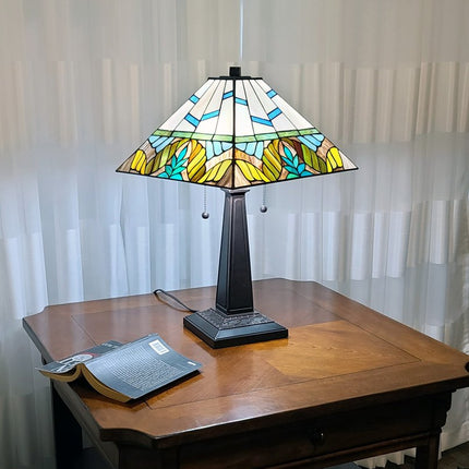 22" Dark Brown Metal Two Light Candlestick Table Lamp With White Shade HomeRoots
