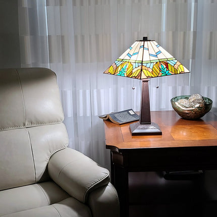 22" Dark Brown Metal Two Light Candlestick Table Lamp With White Shade HomeRoots