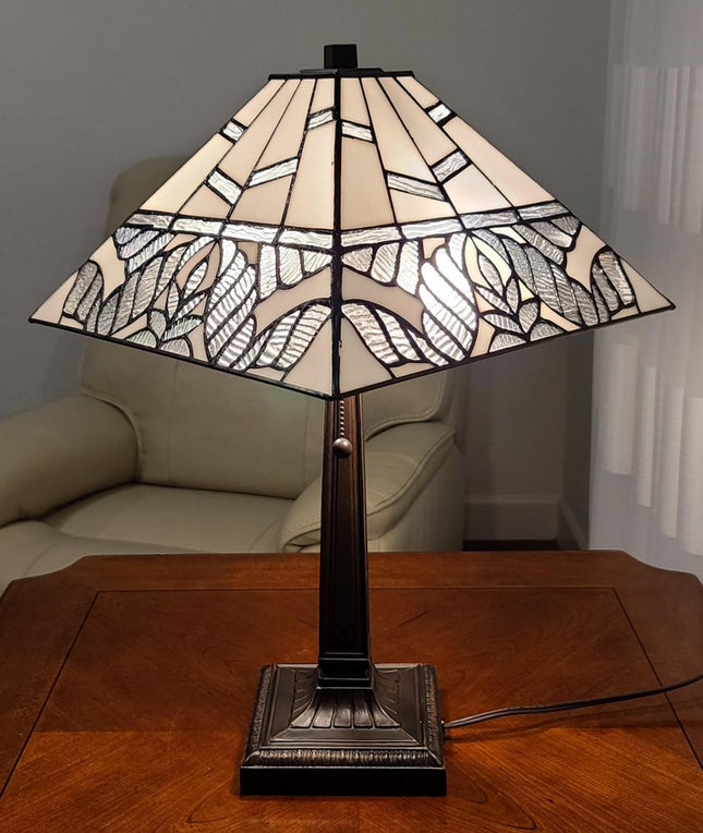 22" Dark Brown Metal Two Light Candlestick Table Lamp With White Shade HomeRoots