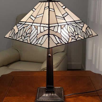 22" Dark Brown Metal Two Light Candlestick Table Lamp With White Shade HomeRoots