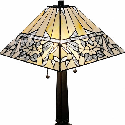 22" Dark Brown Metal Two Light Candlestick Table Lamp With White Shade HomeRoots