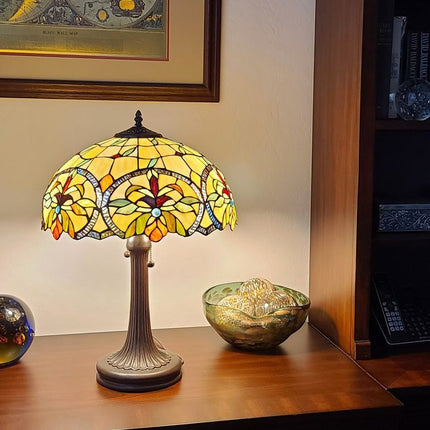 23" Dark Brown Metal Two Light Candlestick Table Lamp With White Shade HomeRoots