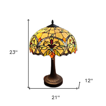 23" Dark Brown Metal Two Light Candlestick Table Lamp With White Shade HomeRoots