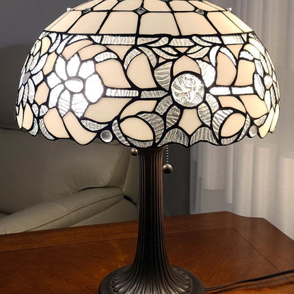 23" Dark Brown Metal Two Light Candlestick Table Lamp With White Shade HomeRoots