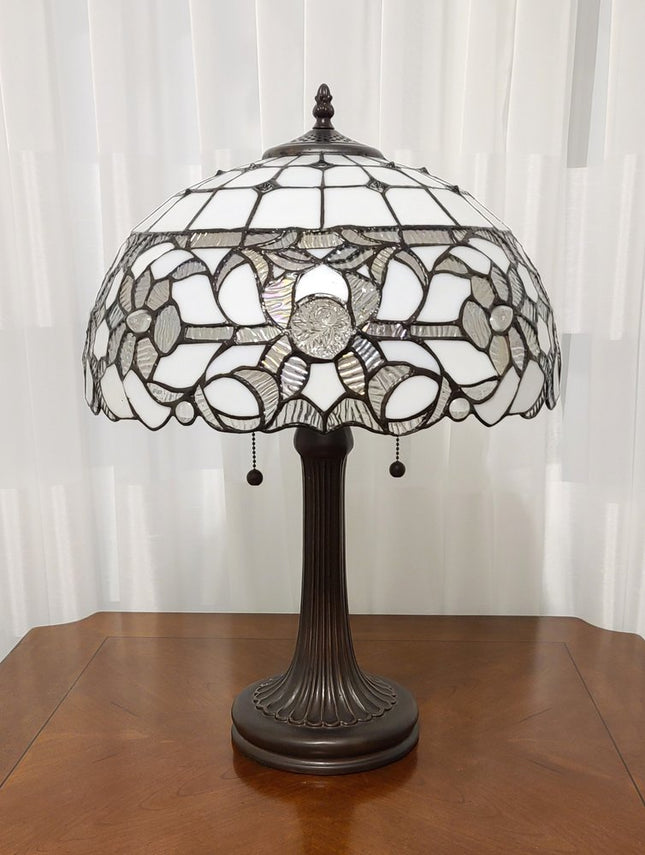 23" Dark Brown Metal Two Light Candlestick Table Lamp With White Shade HomeRoots