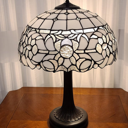 23" Dark Brown Metal Two Light Candlestick Table Lamp With White Shade HomeRoots