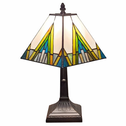 15" Dark Brown Metal Candlestick Table Lamp With Beige Shade HomeRoots
