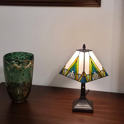 15" Dark Brown Metal Candlestick Table Lamp With Beige Shade HomeRoots