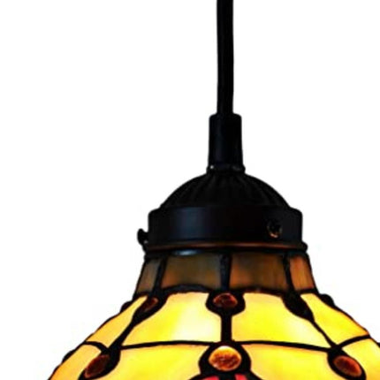 Red And White Unique Statement Tiffany Glass Dimmable Chandelier With Red And White Shades HomeRoots