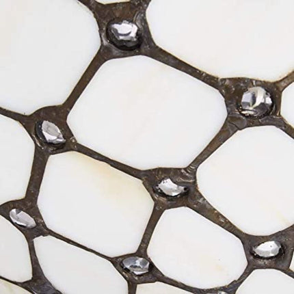 Black And White Unique Statement Two Light Glass Dimmable Chandelier With Black And White Shades