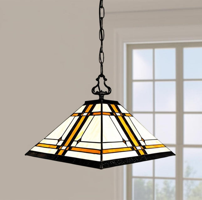 Brown And White Unique Statement Two Light Glass Dimmable Chandelier With Brown And White Shades HomeRoots