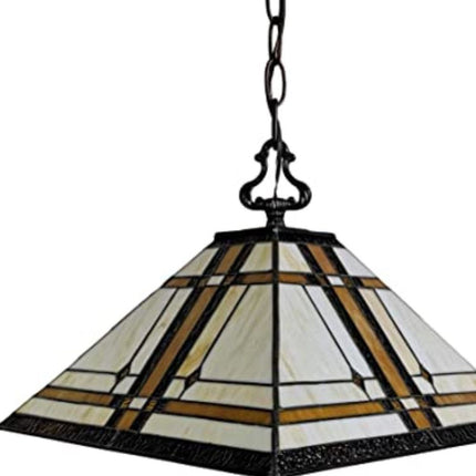 Brown And White Unique Statement Two Light Glass Dimmable Chandelier With Brown And White Shades