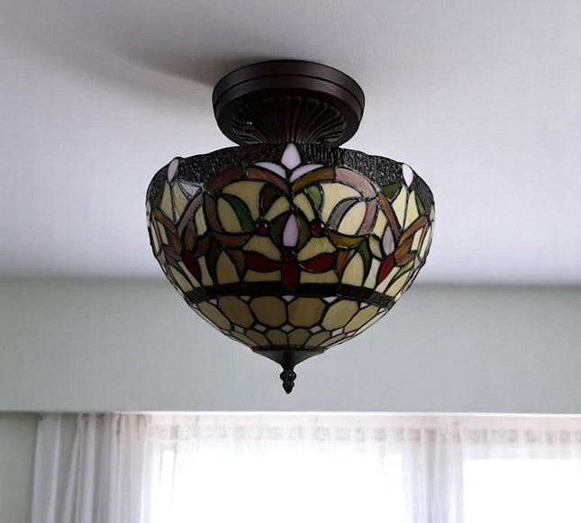Red And White Unique Statement Two Light Glass Dimmable Chandelier With Red And White Shades HomeRoots