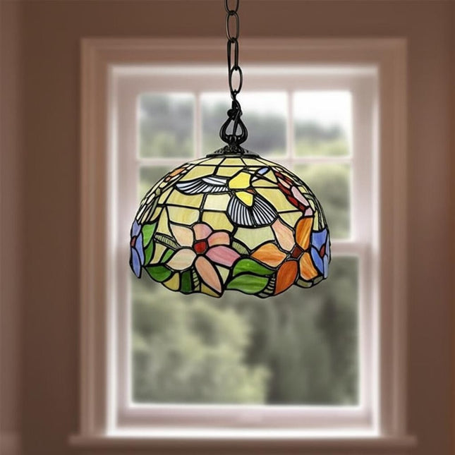 Red And White Unique Statement Glass Dimmable Chandelier With Red And White Shades HomeRoots