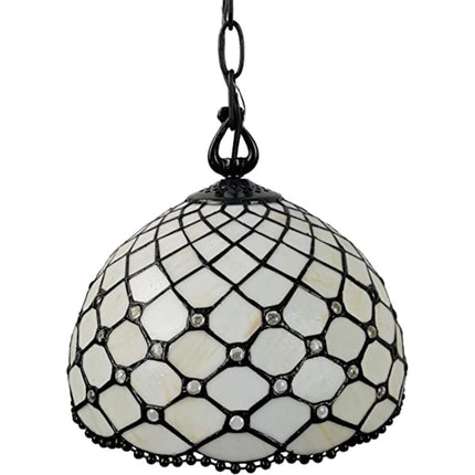 Black And White Unique Statement Glass Dimmable Chandelier With Black And White Shades