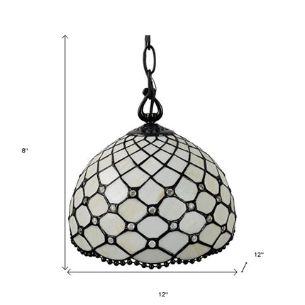 Black And White Unique Statement Glass Dimmable Chandelier With Black And White Shades