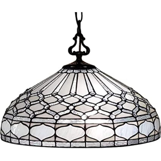 Black And White Unique Statement Two Light Glass Dimmable Chandelier With Black And White Shades HomeRoots