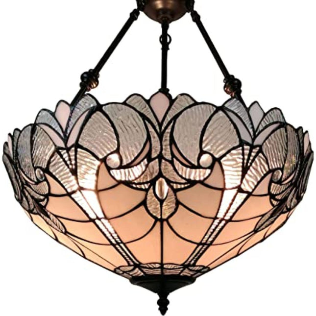 Black And White Unique Statement Two Light Glass Dimmable Chandelier With Black And White Shades HomeRoots