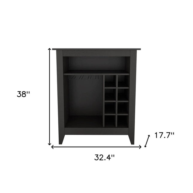 Black Bar Cart With Wine Storage HomeRoots