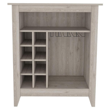 Light Gray Bar Cart With Wine Storage HomeRoots