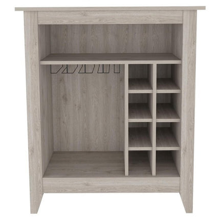 Light Gray Bar Cart With Wine Storage