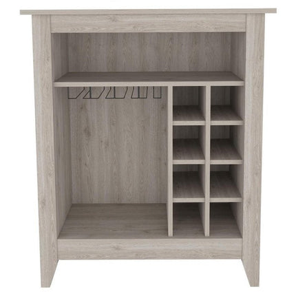 Light Gray Bar Cart With Wine Storage HomeRoots