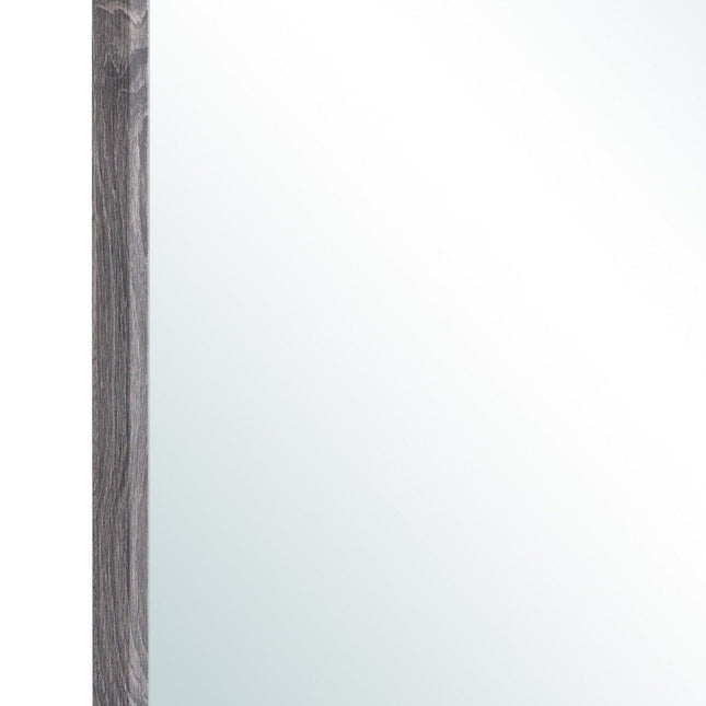 35" Dark Gray Wood Framed Accent Mirror