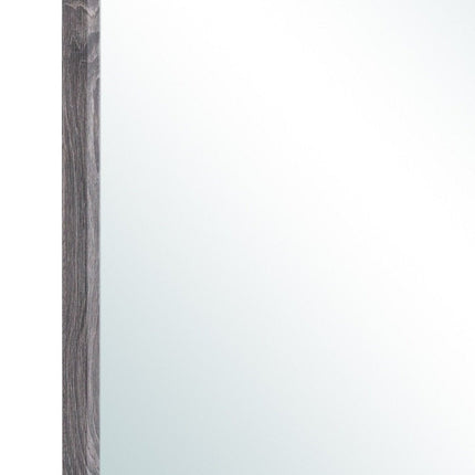 35" Dark Gray Wood Framed Accent Mirror HomeRoots
