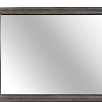 37" Gray Wood Framed Accent Mirror HomeRoots
