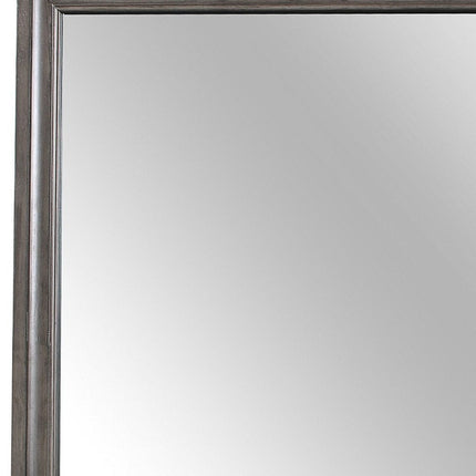 37" Gray Wood Framed Accent Mirror HomeRoots