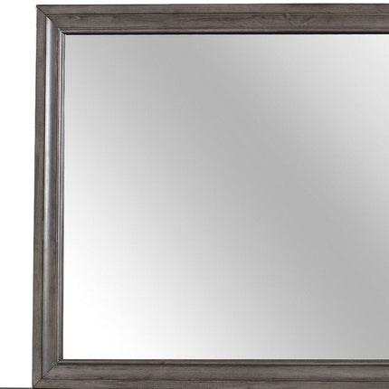 37" Gray Wood Framed Accent Mirror HomeRoots